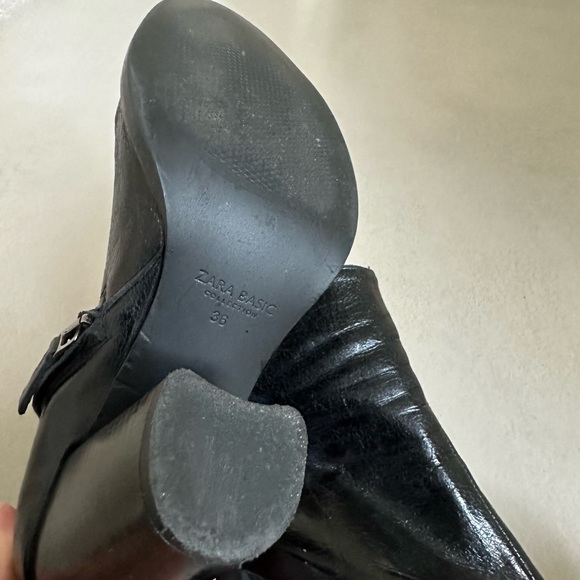 Zara Leather Ankle Boots - Picture 4 of 13